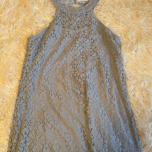 Elegant Light Blue Lace Dress